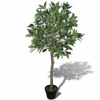 arbol de laurel artificial con maceta 120 cm de alto vidaxl