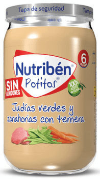 Nutribén Potito Ternera, Judías Verdes y Zanahoria +6m 235 Gr