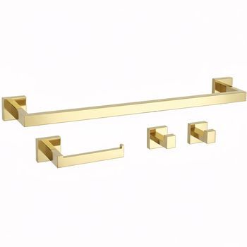 Juego De Colgadores De Baño Rea Rio Gold