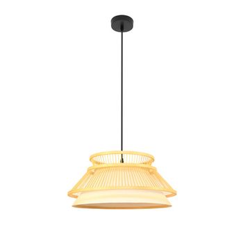 Lámpara de techo colgante Bambu Bertino Neg/natural 1xe27 46d