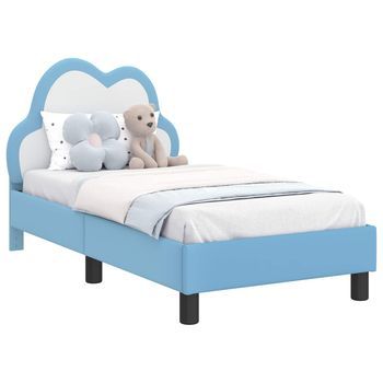 Estructura De Cama Para Niños Pequeños Con Cabecera Azul
