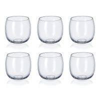 vasos de agua bajos 485ml uni boule - set de 6