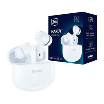 Auriculares 3MK Hardy LifePods Pro inalámbricos Bluetooth con Cancelación de Ruido Blancos