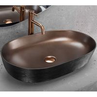 lavabo sobre encimera rea cleo 61 brush copper black