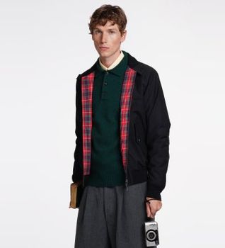 Baracuta para hombre. BRCPS3001UT3124 Chaqueta Harrington G9 negro (M), Casual, Poliéster