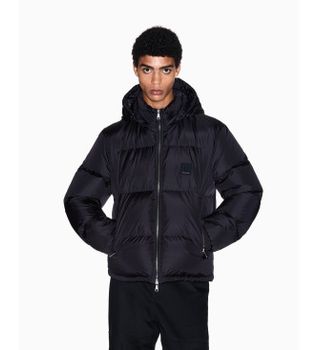 A|X Armani Exchange para hombre. XM000348AF12286UC001 Chaqueta Padded negro (L), Casual, Poliamida