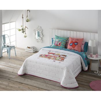 Colcha Bouti Modelo Selfie Jvr 270x270 Para Cama 180 Cm.
