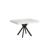 mesa extensible 80x120204 cm efecto madera fresno blanco