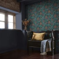 papel pintado flor de madreselva azul 1005x52cm