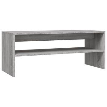 Mesa De Café - Mesa De Centro Madera Contrachapada Gris Sonoma 100x40x40 Cm