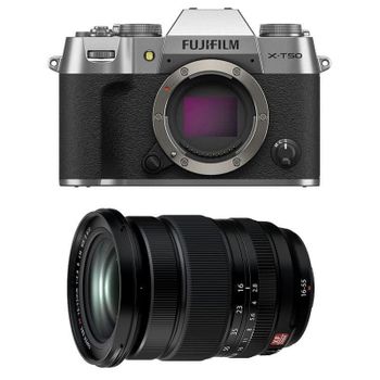 Cámara Mirrorless Fujifilm X-T50 Plata 40.2MP 6.2K/30P 16-55mm F2.8 WiFi Bluetooth