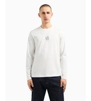 ax armani exchange para hombre xm000364af12308u0009 camiseta de manga larga blanco xxl casual algodon