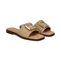 lodi sandalias planas mujer - beige talla 39