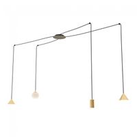 lampara de techo madri oro 4 luces