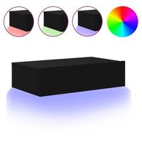 mueble de tv con luces led negro 60x35x155 cm vidaxl