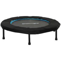 sportnow trampolin de fitness o102 cm cama elastica plegable con marco de acero antideslizantes carga 100 kg azul