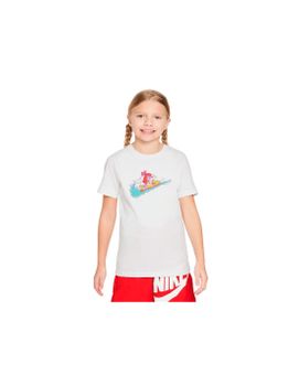 Camiseta Nike Sportswear Big Niño Blanco