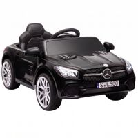 aiyaplay coche electrico para ninos mercedes-benz sl500 12 v con mando a distancia 24 g 2 motores suspension arranque suave negro   aosom espana