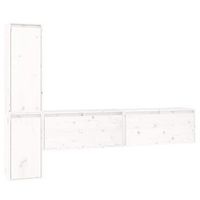 4 uds muebles tv  mueble de salon  armario tv madera maciza de pino blanco