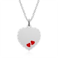 grabado cadena corazones de plata 925