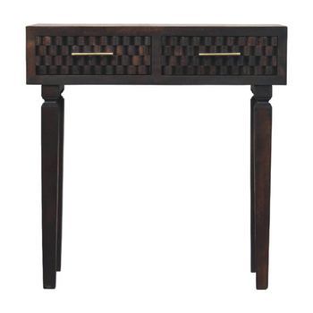 Mesa Consola De Madera Maciza, Muebles Artesanales Arno Chestnut