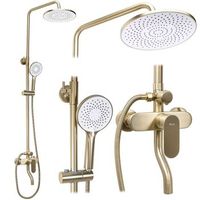 conjunto de ducha rea drop brush gold