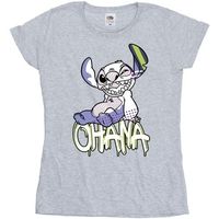 disney camiseta manga larga ohana para mujer