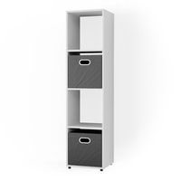 separador de ambientes ludus 1425 x 362 cm con 2 cajas plegables antracita vicco