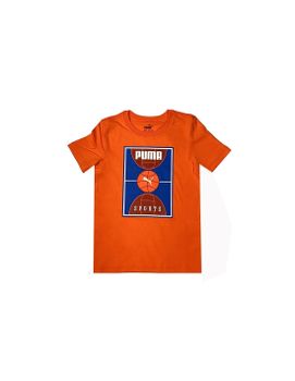 Camiseta Puma Bppo Basket Blank Ba Infantil Naranja