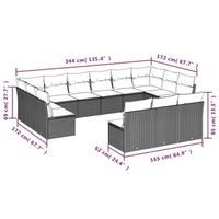 conjunto de sofa para patio exterior con cojines conjunto de 13 piezas