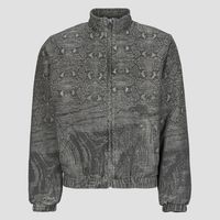 daily paper cazadora vaquera denim snake track jacket para hombre