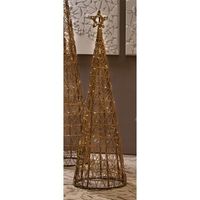 arbol de navidad conico con led  pilas 39dx128 cms