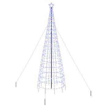 Árbol De Navidad Led Con Estacas De Tierra Azul 400 Cm Hierro Vidaxl