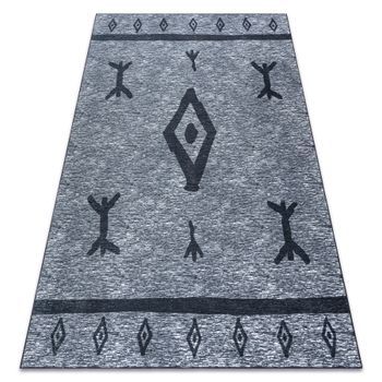 Antika Alfombra 119 Tek, Azteca, Lavable - Gris  80x150 Cm