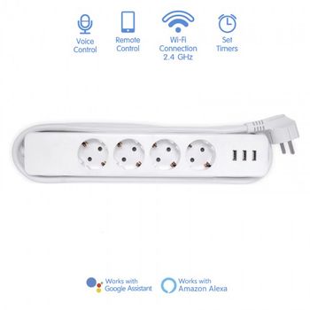 Regleta inteligente (4 enchufes + 3 usb)
