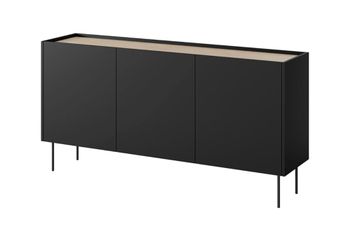 Cómoda de 3 puertas con pie de metal 170x85 cm