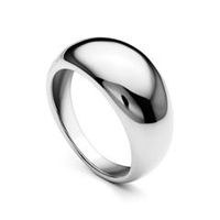anillo de acero inoxidable con grabado para mujer