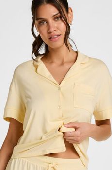 Hunkemöller Chaqueta de manga corta de jersey Essential Amarillo