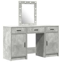 mesa tocador  mesa de maquillaje gris 50 x 41 x 135 cm madera de ingenieria