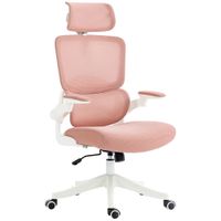 silla de oficina 62x58x133 cm rosa