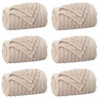 mantitas de sofa 6 uds beige 200 x 150 cm 475 kg lana vidaxl
