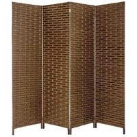 biombo de papel trenzado 4 hojas 50x4x3x180h cm