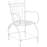silla de exterior sheela metal blanco 60x48x88 cm clp