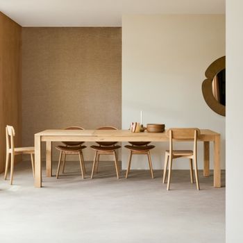 Mesa extensible de roble macizo para 6-10 personas