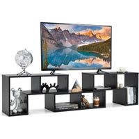 consola de tv de 3 piezas moderno centro de entretenimiento para televisores costway 180 x 30 x 43 cm negro
