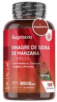 weightworld vinagre de sidra de manzana complex 1860mg 180 capsulas