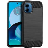 cool carcasa carbon negro para motorola moto g14