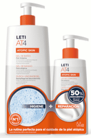 leti at4 gel de bano 750 ml  leche hidratante 250 ml