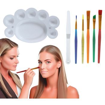 Kit De Maquillaje: 5 Pinceles, Paleta Y Espátula (talla Única)