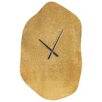 reloj de pared aluminio 78x50 cm acabado laton forma irregular manecillas negras decoracion ganges